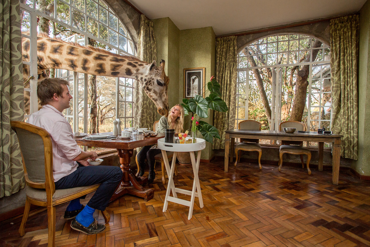 Breakfast at Giraffe Manor Kenya