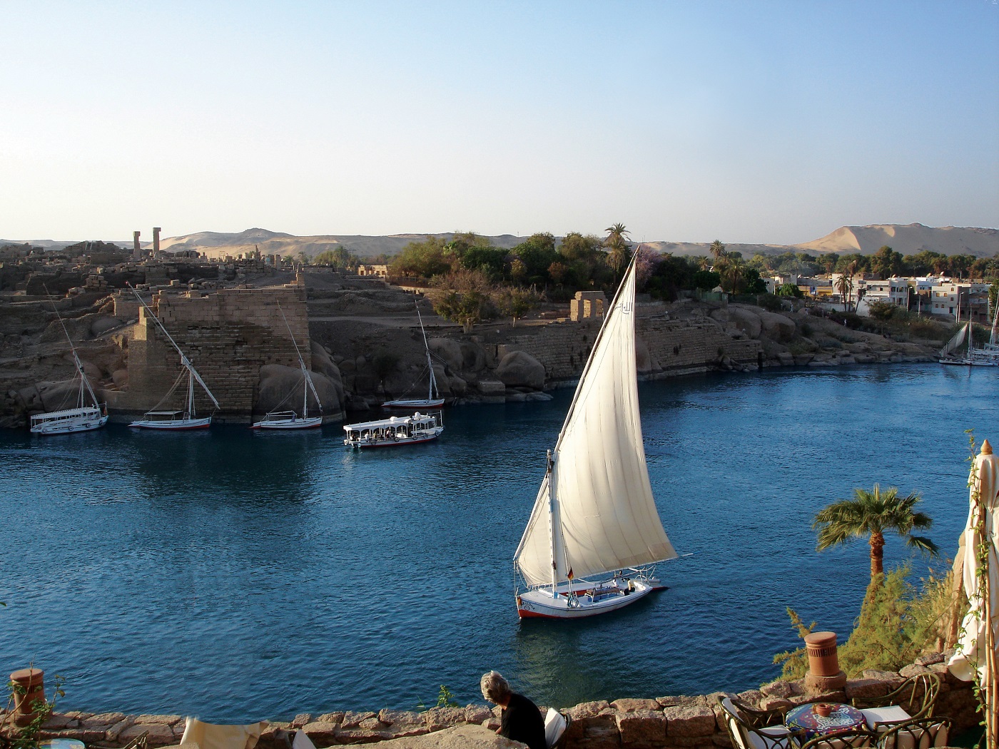 Egypt; Felucca ride on the Nile